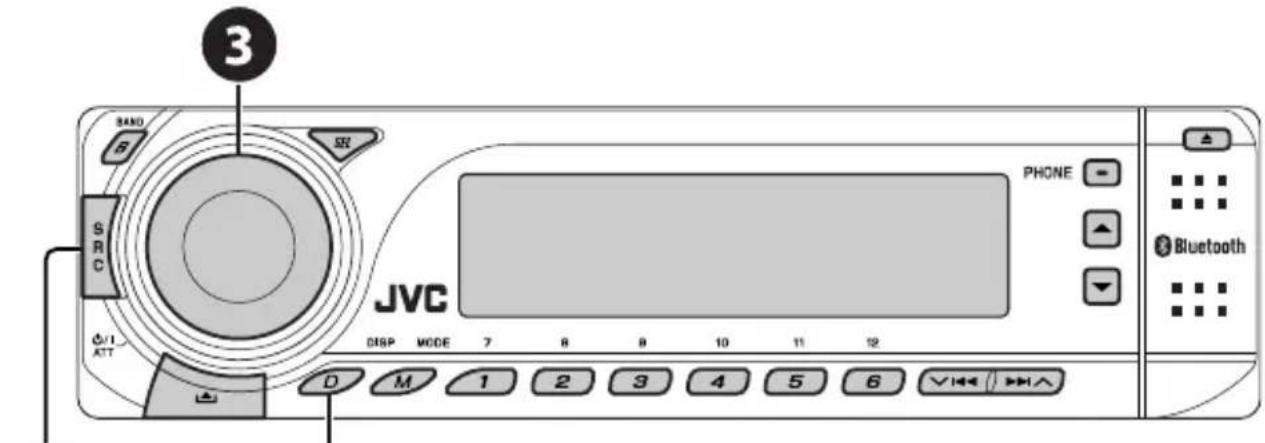 JVC KD-BT1 - Sådan lytter du til de andre eksterne komponenter - 1