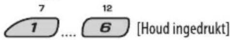 7 1 .... 12 6 [Houd ingedrukt]