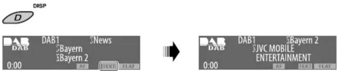 DISP D DAB DAB1 News DAB Bayern Bayern 2 0:00 AF TEXT FLAT → DAB DAB1 Bayern 2 DAB DAB SJV C MOBILE ENTERTAINMENT 0:00 AF TEXT FLAT