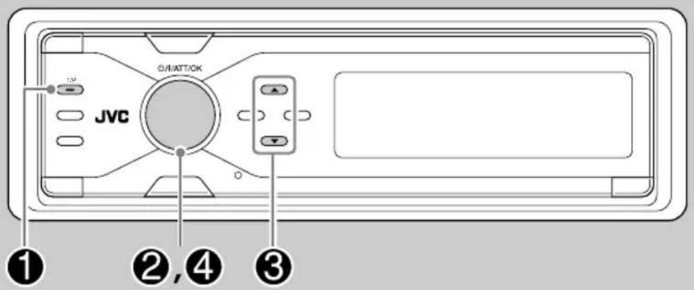 JVC ØI/ATT/OK ① ②,④ ③