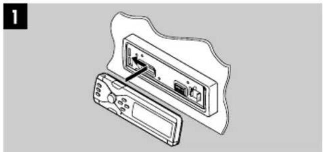 JVC KD-SHX751 - Bevestigen van het bedieningspaneel - 1