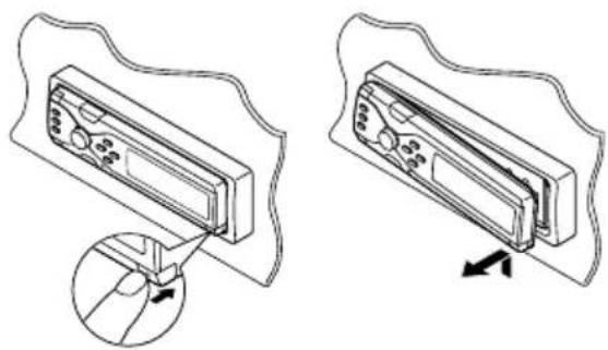 JVC KD-SHX751 - Käyttöpaneelin irrottaminen. - 1