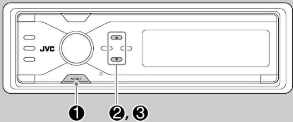 JVC MENU ① ②, ③