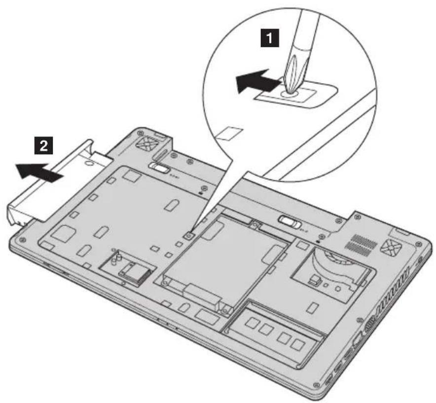LENOVO IdeaPad Z585 - Fjernelse af optisk drev - 1