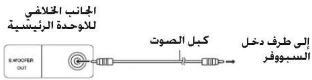 الجاني خلافي للاizada الرئيسية S.WOOFER OUT كبل الصوت إلى طرف داخل السبووفر