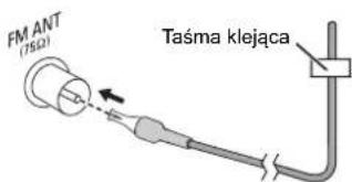 FM ANT (75Ω) Taśma klejąca