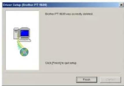 BROTHER P-Touch 9600 - Para desinstalar el controlador de la impresora: - 4