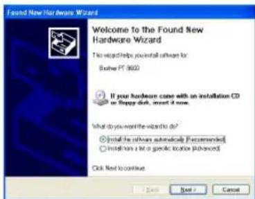 Found New Hardware Wizard Welcome to the Found New Hardware Wizard This help helps you install software for: Better PT 9000 If your hardware came with an installation CD on Happy disk, insert it once. What do you want the wizard to do? ○ Install the software automatically (Recommended) ○ Install how a list or specific location (Advanced) Click Next to continue OK Next > Cancel