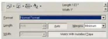Length 103 Width 1° Format: Normal Format Length: Width: Auto Margins Minimum Width: Match With Installed Topo