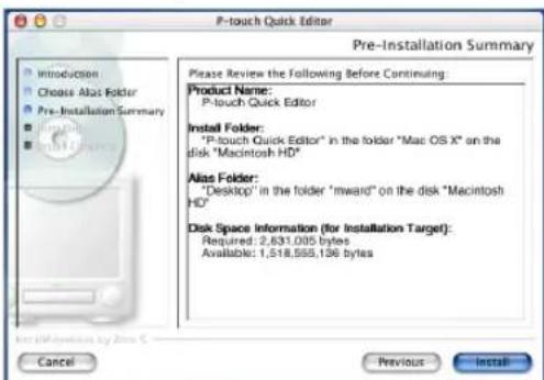 BROTHER P-Touch 9600 - Con SO Mac X v10.1 o v10.2: - 6