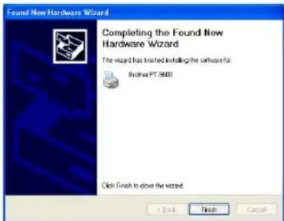 Found New Hardware Wizard Completing the Found New Hardware Wizard The wizard has limited installing the software for: Bathes PT 5800 Click Finish to close the wizard. Check Finish Cancel