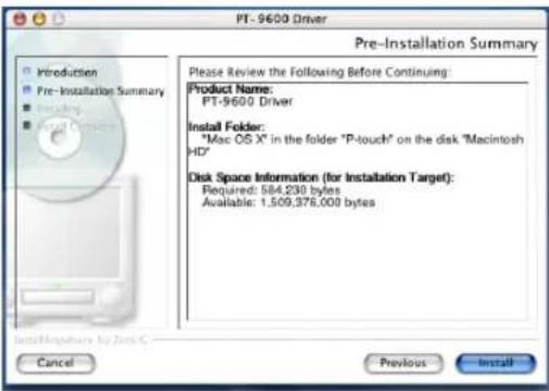 BROTHER P-Touch 9600 - Para instalar el controlador de la impresora: - 4