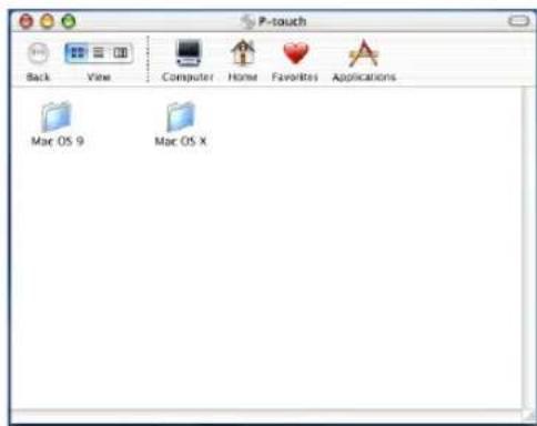 P-touch Back View Computer Home Favorites Applications Mac OS 9 Mac OS X