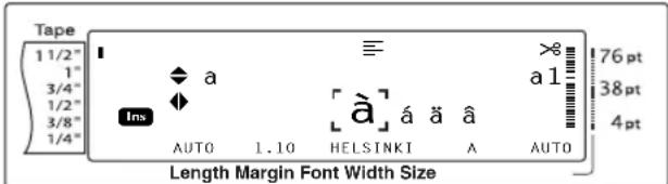 Tape 1 1/2" 1" 3/4" 1/2" 3/8" 1/4" Ins a a1 76 pt 38 pt 4 pt Length Margin Font Width Size AUTO 1.10 HELSINKI A AUTO