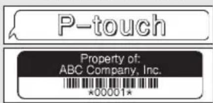 P-touch Property of: ABC Company, Inc. *00001*