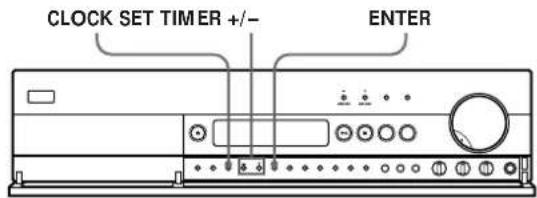 CLOCK SET TIMER +/- ENTER
