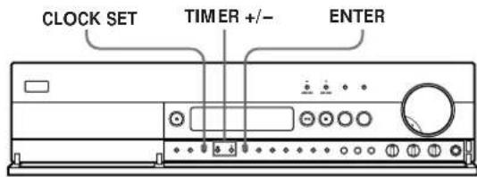 CLOCK SET TIMER +/- ENTER