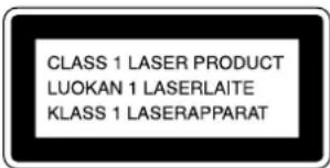 CLASS 1 LASER PRODUCT LUOKAN 1 LASERLAITE KLASS 1 LASERAPPARAT