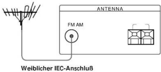ANTENNA FM AM Weiblicher IEC-Anschluß