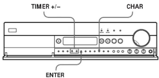 TIMER +/- CHAR ENTER