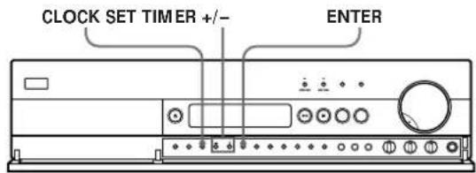 CLOCK SET TIMER +/- ENTER
