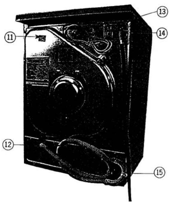 Labeled diagram of a mechanical device with numbered parts for identification