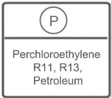 P Perchloroethylene R11, R13, Petroleum