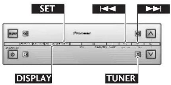 SET DISPLAY TUNER