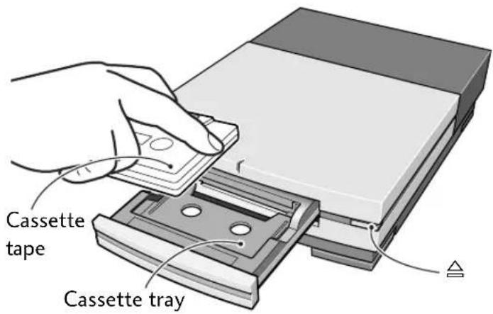 Cassette tape Cassette tray
