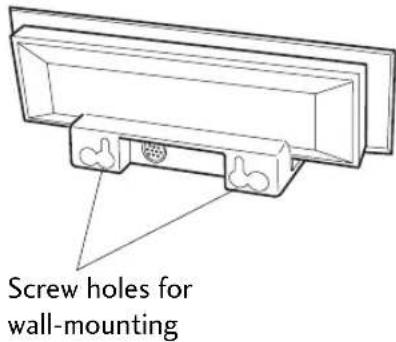 Screw holes for wall-mounting