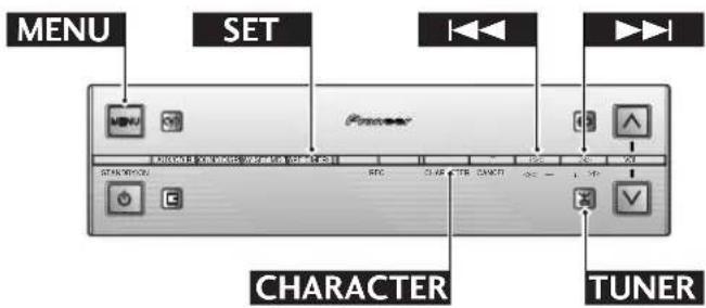 MENU SET CHARACTER TUNER