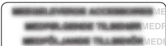 MERGELEVERDE ACCESSOIRES MEDFÖLGENDE TILDEHÖR MEDF MEDFÖLJANDE TILLDEHÖR MEDF