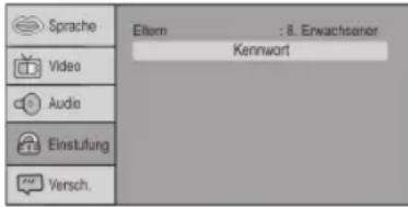 Sprache Video Audio Einstufung Versch. Eltern : 8. Erwachsene Kennwort
