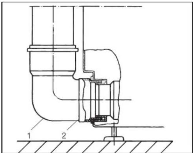 MIELE T 5206 - Murrør\*-tilkobling med kunst- stoff-utluftningsrør (PVC-rør) - 1