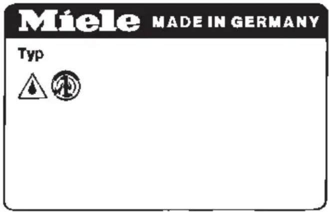 Miele MADE IN GERMANY Typ ⚠️ ⚫ ⏻