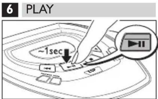 6 PLAY ~1sec PROGRAM HEAD ESP