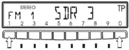 STEREO FM 1 SDR 3 TP 1 2 3 4 5 6 7 8 9 0