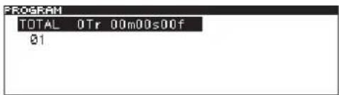 PROGRAM TOTAL 0Tr 00m00s00f 01