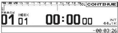 40-30-20 -15 -10 -9 -8 -7 -6 -5 -4 -3 -2 -1 R TRACK INDEX 01 01 00:00 00 INT 44.1K -00:03:26