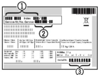 LIEBHERR CN 3033 - Kundeservice og typeskilt - 2