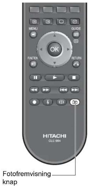 MENU GUIDE OK FUNCTION RETURN HITACHI CLE-984 Fotofremvisning knap