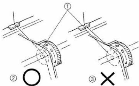 Technical diagram showing mechanical assembly with labeled parts and cross symbol
