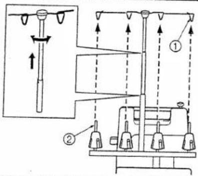 Technical diagram of a mechanical device with labeled components and directional arrows indicating motion or assembly.
