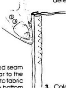 d seam or to the to fabric bottom 3. Colo
