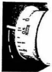 Close-up of a micrometer scale showing main scale and measurement markings