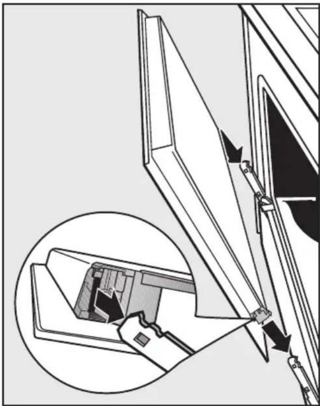 MIELE H6560BP - Refitting the door - 1