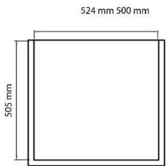 524 mm 500 mm 505 mm