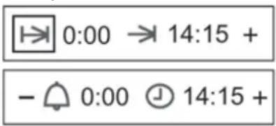 0:00 → 14:15 + - 0:00 ⏻ 14:15 +