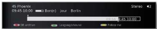 45 Phoenix 09:45 10:00 Bon(n) jour Berlin Stereo 2 09:46 3:45 10:00 DR archive Language sound Follow me