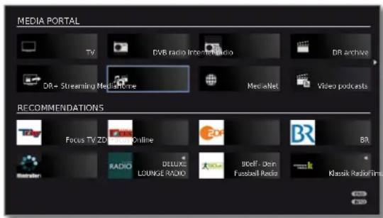 MEDIA PORTAL TV EVB radio Intermedia DR archive DR - Streaming MediaHome MediaNet Video podcasts RECOMMENDATIONS Focus TV-ZB Online BR RADIO DELUXE LOUNGE RADIO Stoff-Don Fussball Radio Klassik Radiofilm